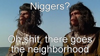 Click image for larger version. 

Name:	Niggers oh shit there goes the neighborhood.jpg 
Views:	16 
Size:	150.3 KB 
ID:	13832
